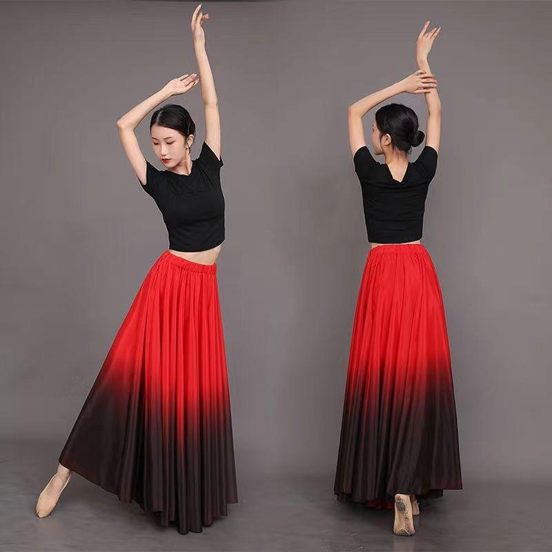 Performance Dress Female Long Skirt Performer Dresses Women Stage Performance 360 Degree Dancing Skirts Costumes Female