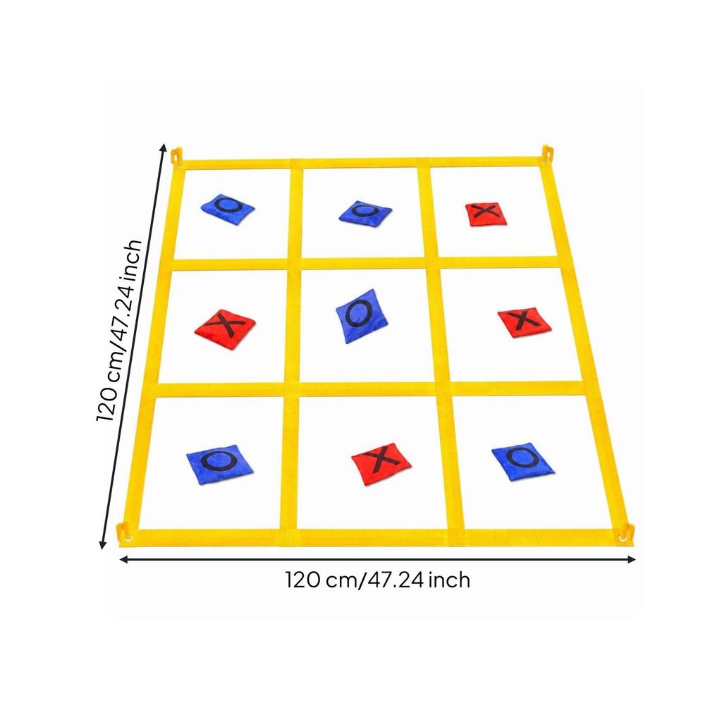 Noughts & Crosses-Toe Toss Game with Easy To Set Up for Park, Parties