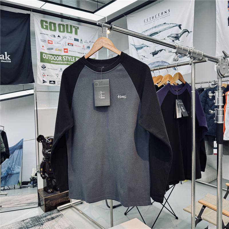 Unisex Outdoor Color-Blocked Raglan Pullover: Moisture-Wicking, Breathable, Quick-Drying Fleece Jacket XL темно-серого