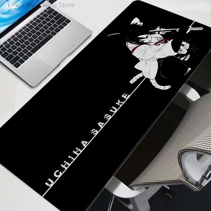 Mauspad HD Schreibtischmatte Anime N-naruto Spielmatte Gaming-Mauspad Speed Sasuke Uchiha Computer und Büro Gamer Schrank Tastaturmatte