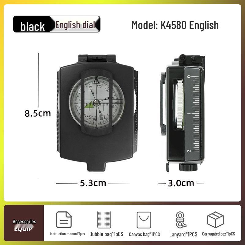K4074 Hochpräziser Multifunktions-Leuchtkompass für den Außenbereich mit Neigungsmesser