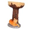 Cat Bird Bath Statue Durable Resin Bird Bath Bowl Exquisite Decorative Bird Feeding Statue for Courtyard Balcony