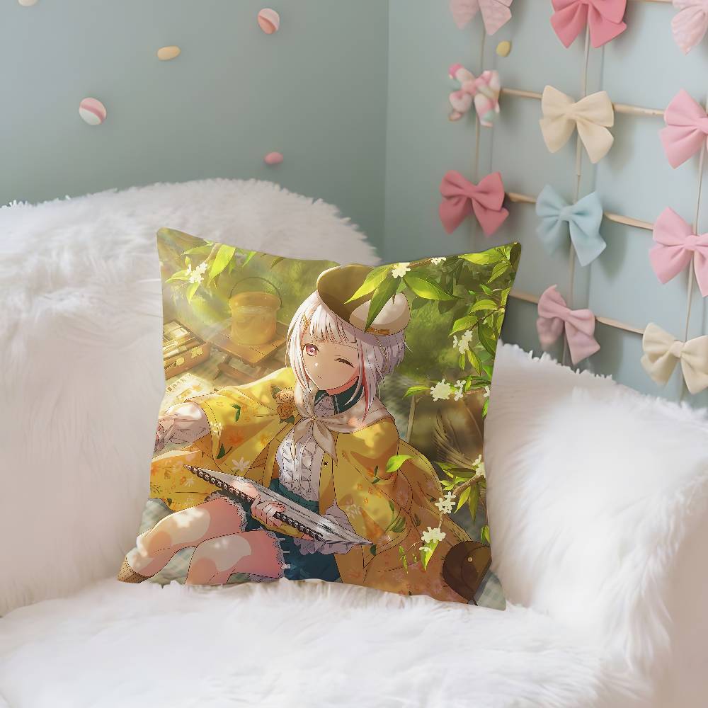 BanG Dream Anime Pillow Case Throw Pillow Cover Nordic Vintage Style Cushion Covers Home Living Room Sofa Couch Seat