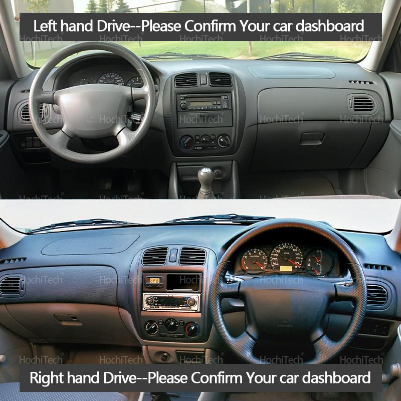 Anti-UV Suede Leather Dashmat for Mazda Family 323 BJ 1998~2003 Black Dashboard Cover Sun Shade Carpet Non-slip Pad Accessories