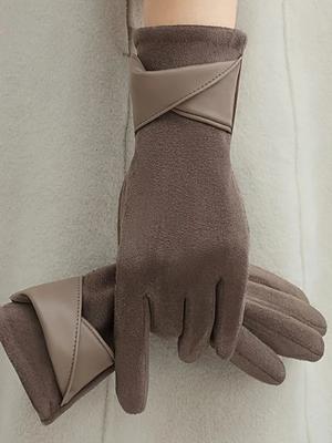 Winter Women's Gloves Cotton Warm Cold Plus Velvet Cycling Cold Tap Screen Warm Gloves