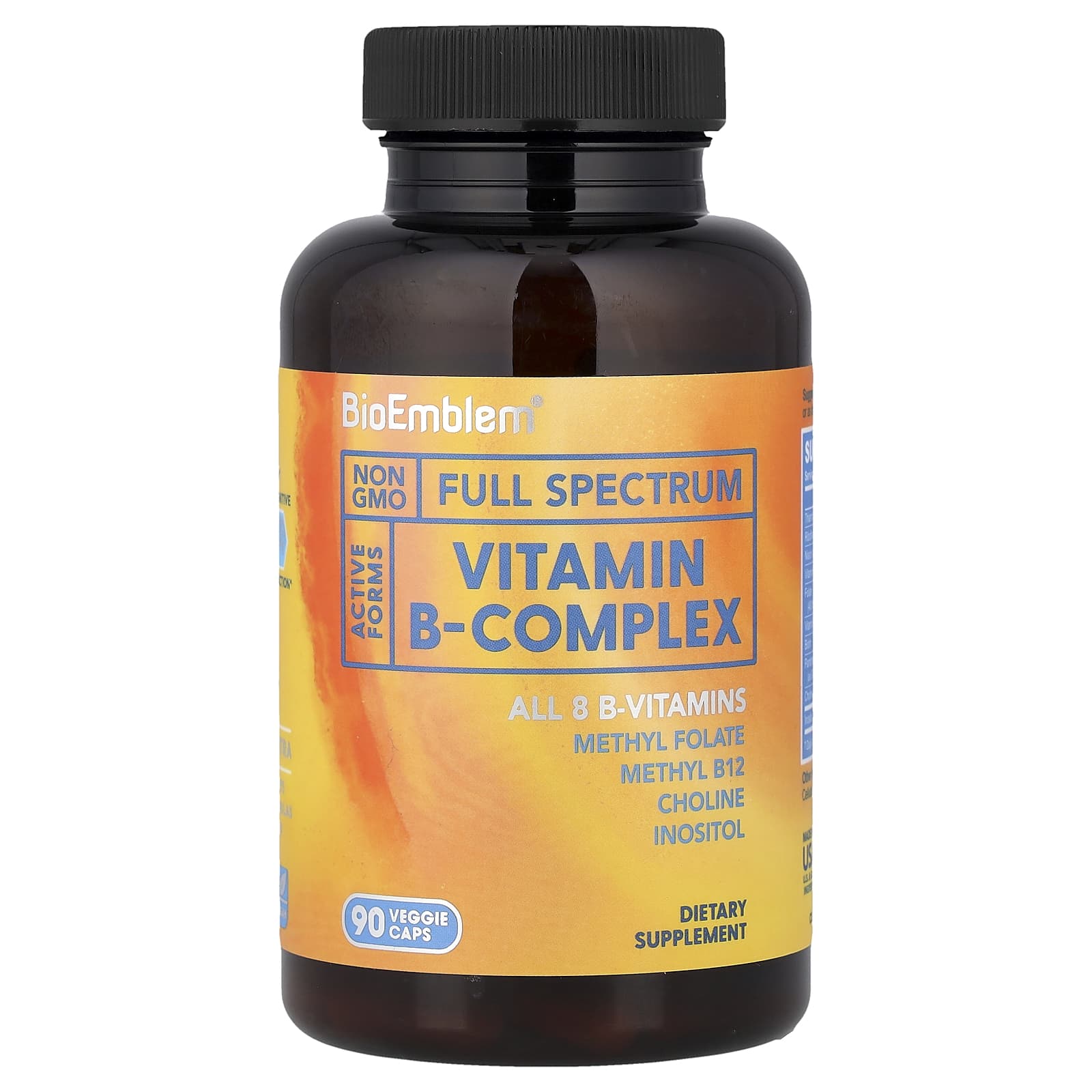 

BioEmblem, Vitamin B Complex, 90 Veggie Capsules