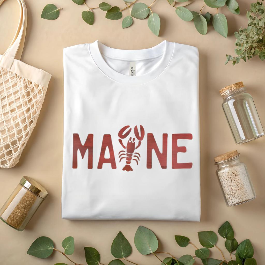 Maine Lobster T-Shirt – Coastal New England Beach Tee A484