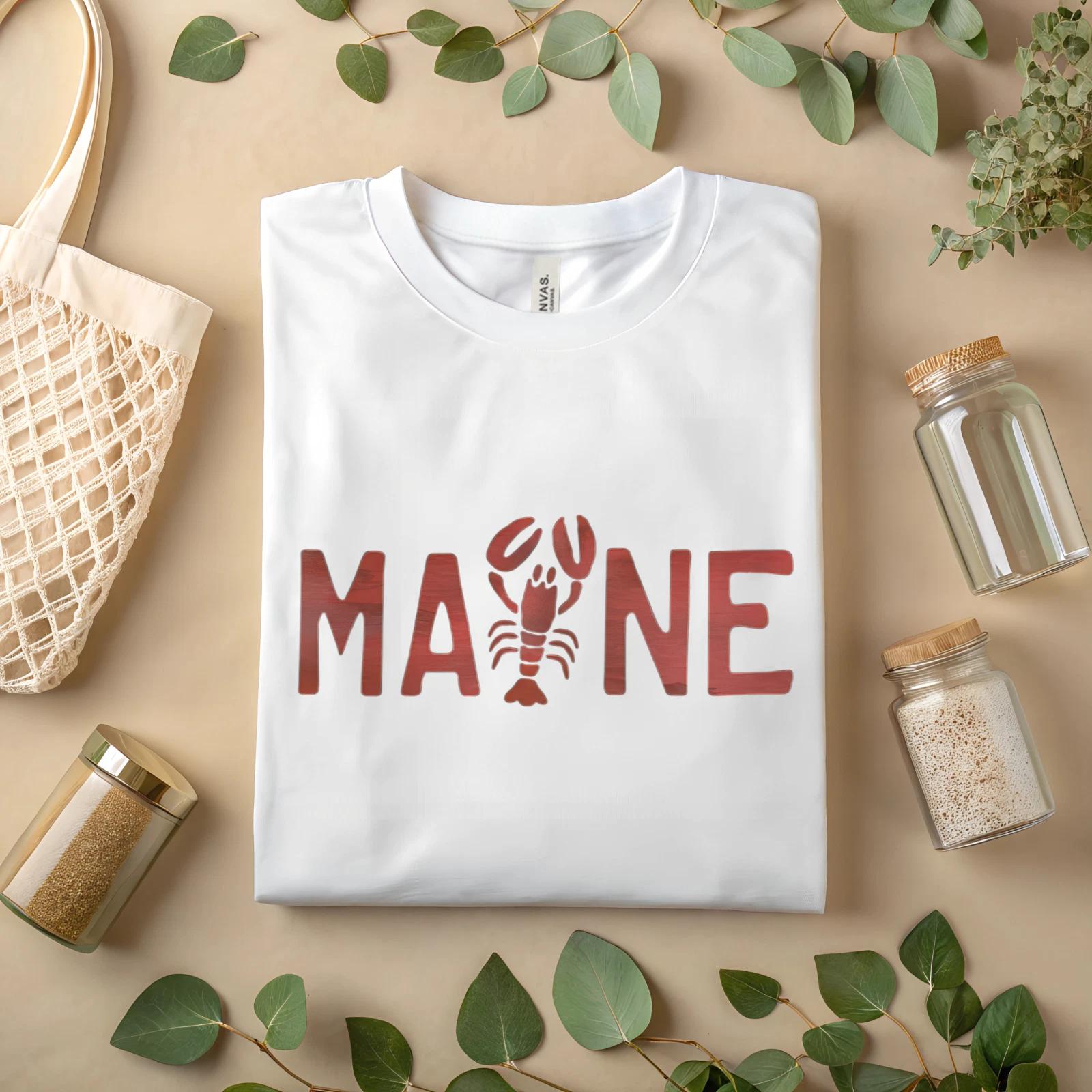 Maine Lobster T-Shirt – Coastal New England Beach Tee A484 4XL