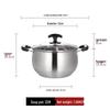 Lilang 22CM Stainless Steel Multi-Purpose Soup Pot