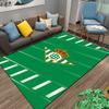 Green Carpet with Crown Emblem Triangular Stripe Pattern Stylish Suitable for Use As an Anti-slip for Living Room Bedroom Sofas
