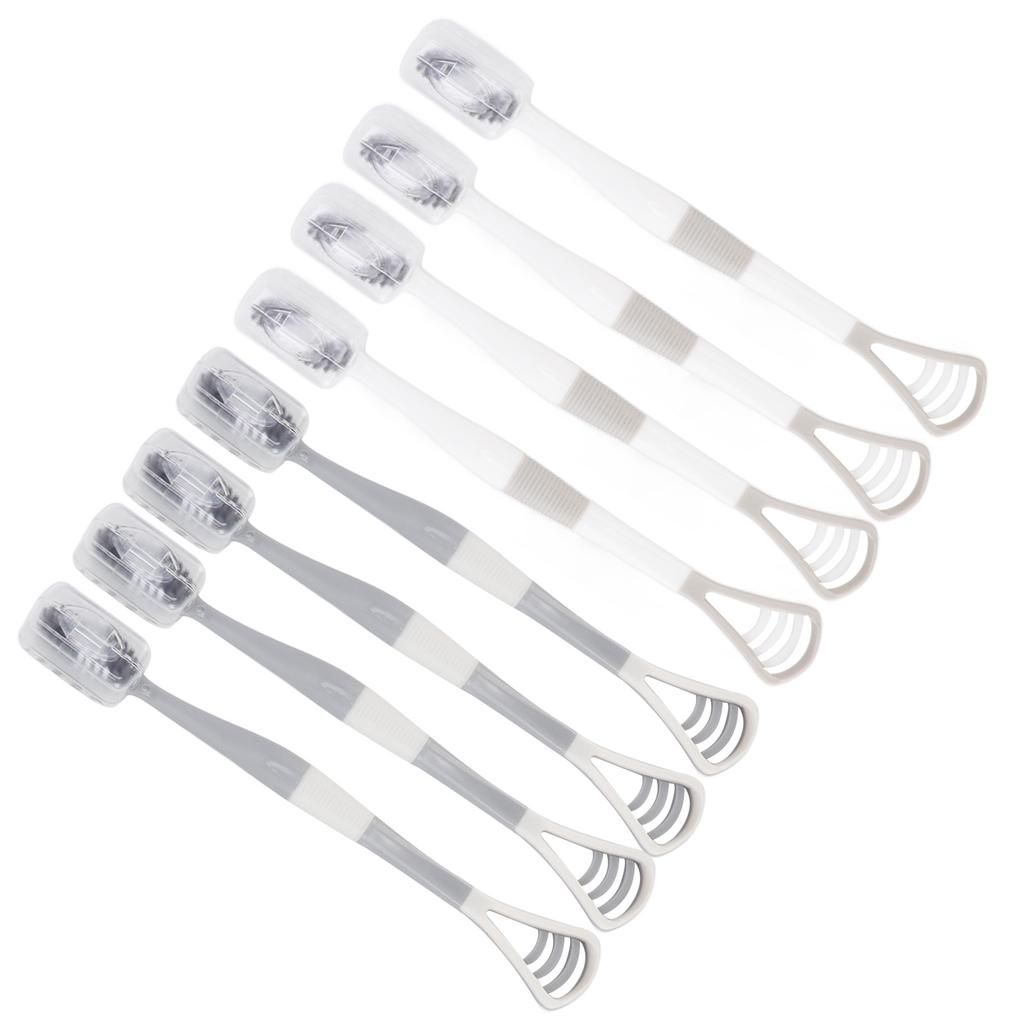 2 in 1 Tongue Cleaning Toothbrush Ergonomic Freshen Breath Healthy Oral Oral Cleaning Tools for All Ages