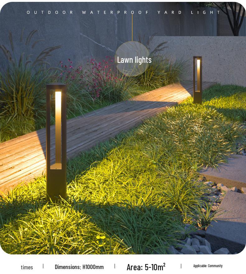 Modern Minimalist Outdoor LED Garden Lamp - Waterproof Landscape Light for Streets, Villas, and Public Areas