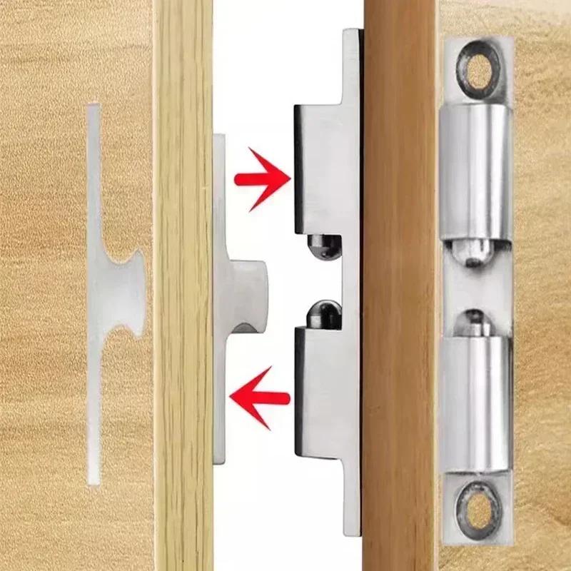 Furniture Door Ball Latch Brass Double Roller Spring Ball Catch Latches Cabinet Closet Door Adjustable Tension Latch