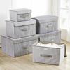 Large Cube Non-Woven Folding Storage Box - Lid Included, Organizer for Toys In Bedroom, Closet & Nursery