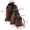 Leinen Hessian Jute Weihnachtsjute Geschenktaschen Süßigkeiten-Organizer Hochzeitsgast Geschenke Kordelzugbeutel