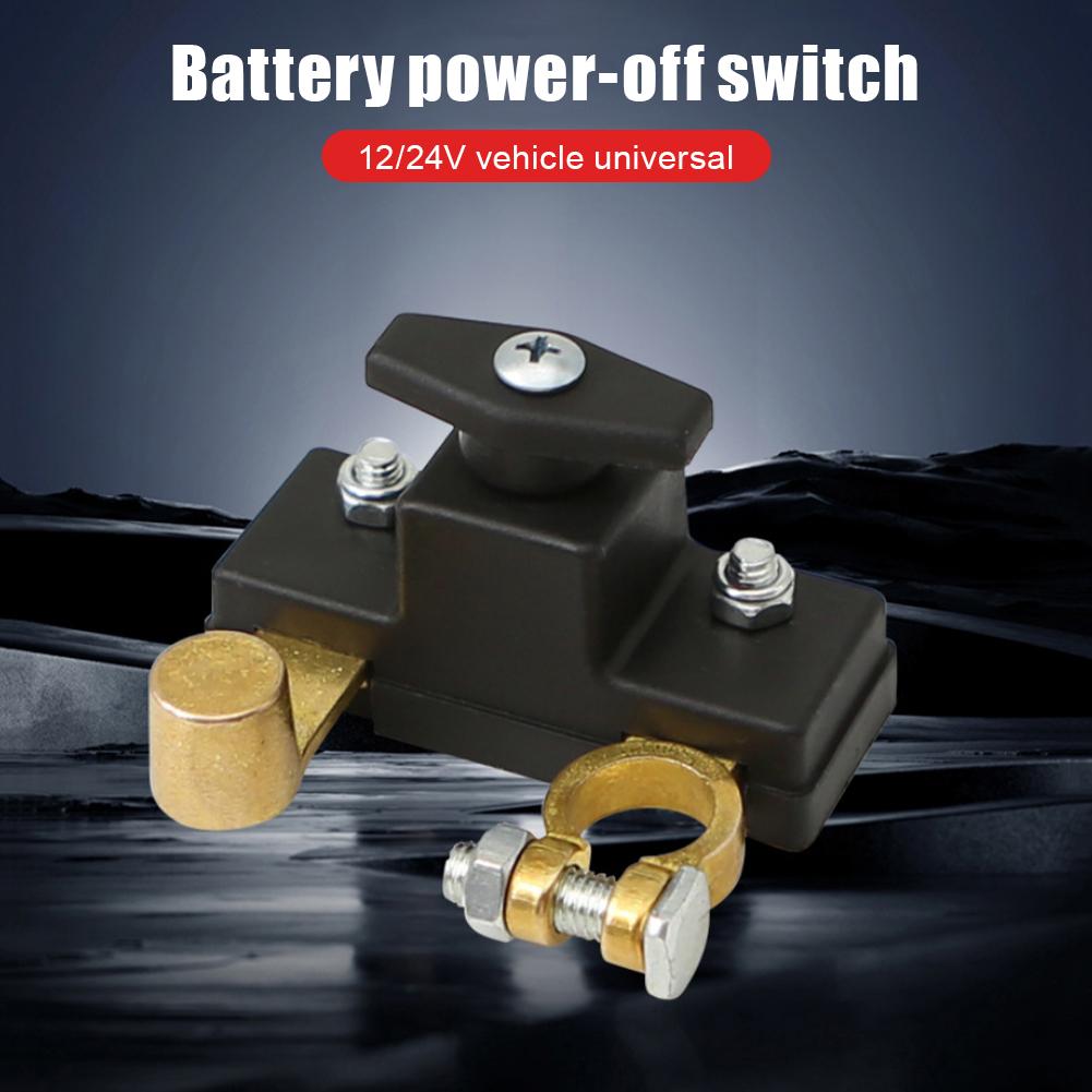 Car Battery Disconnect Isolator Cut Off Switch 12V 24V Universal Battery Terminal Anti-leakage Power Cutoff Switch Car Parts
