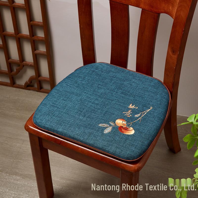 Chinese Rosewood Sofa & Dining Chair Cushion Set with Embroidered Tea Chair Cushion