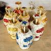 Automatic European Style Toothpick Box Press Type Toothpick Organizer  Afternoon Tea