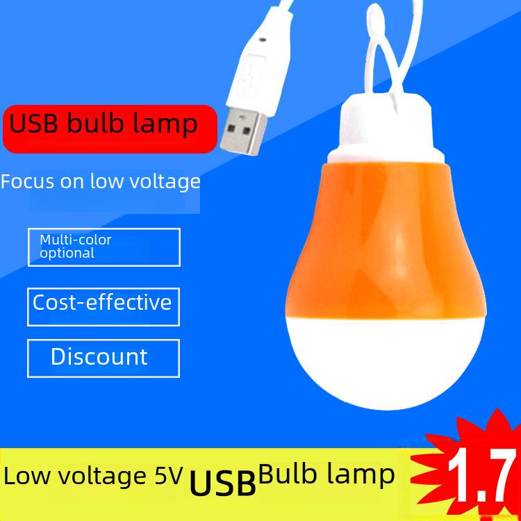 USB-Powered 5V LED Camping Bulb - Low Voltage Night Light