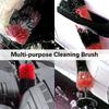 Car engine cleaning brush, motorcycle wheel cleaning brush, engine oil stains and dirt brush head brush, long handle brush parts