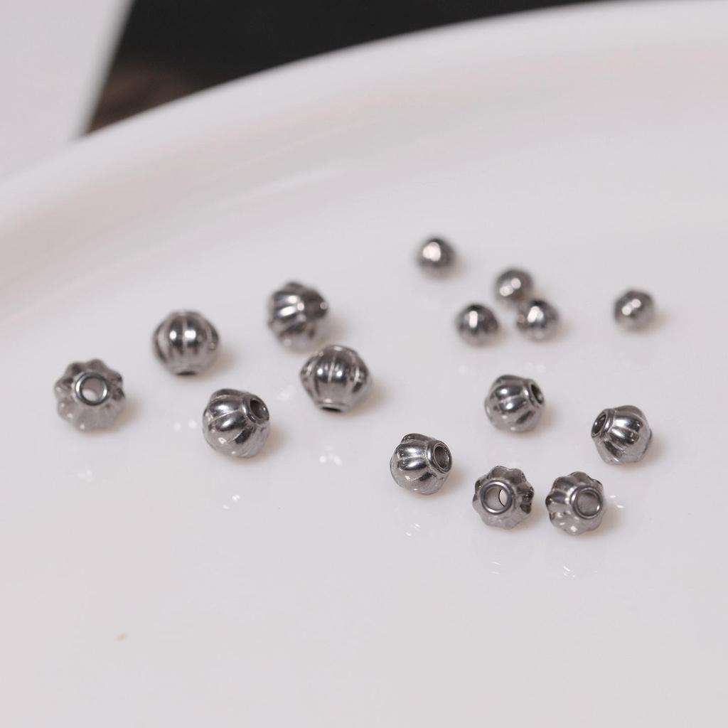 Stainless Steel Pumpkin Spacer Beads for DIY Bracelets and Jewelry Making
