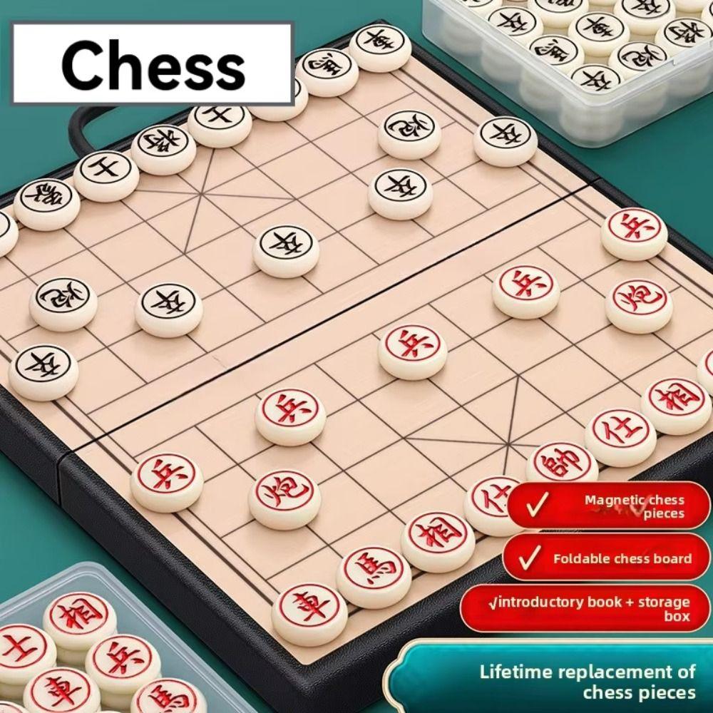 Faltbares Xiangqi Strategie Brettspiel Set Tragbares Chinesisches Schach Set Büro
