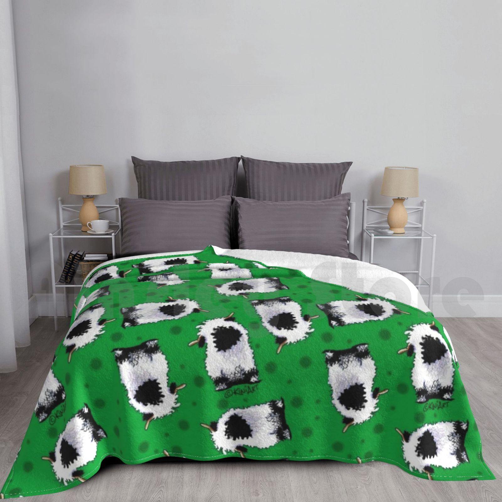 Kiniart Valais Blacknose Sheep Blanket Fashion Custom Valais Sheep Valais Blacknose Sheep Kiniart Sheep Cute Sheep Size: 75*100cm, Weight: 230 GSM