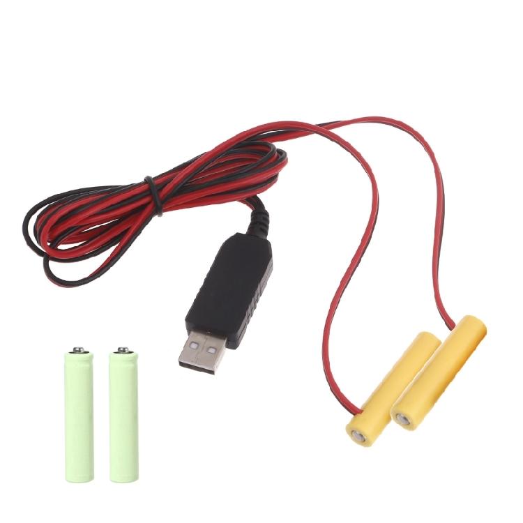 USB To 1.5V 3V 4.5V 6V AAA LR03 Battery Eliminators for LED Light Electronic Toy