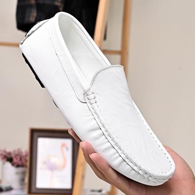 Men Loafer Shoes Split Leather Slip-On White Sneakers Male Casual Brand Spring Men Loafers Driving Shoes Mocassin Zapatos Hombre