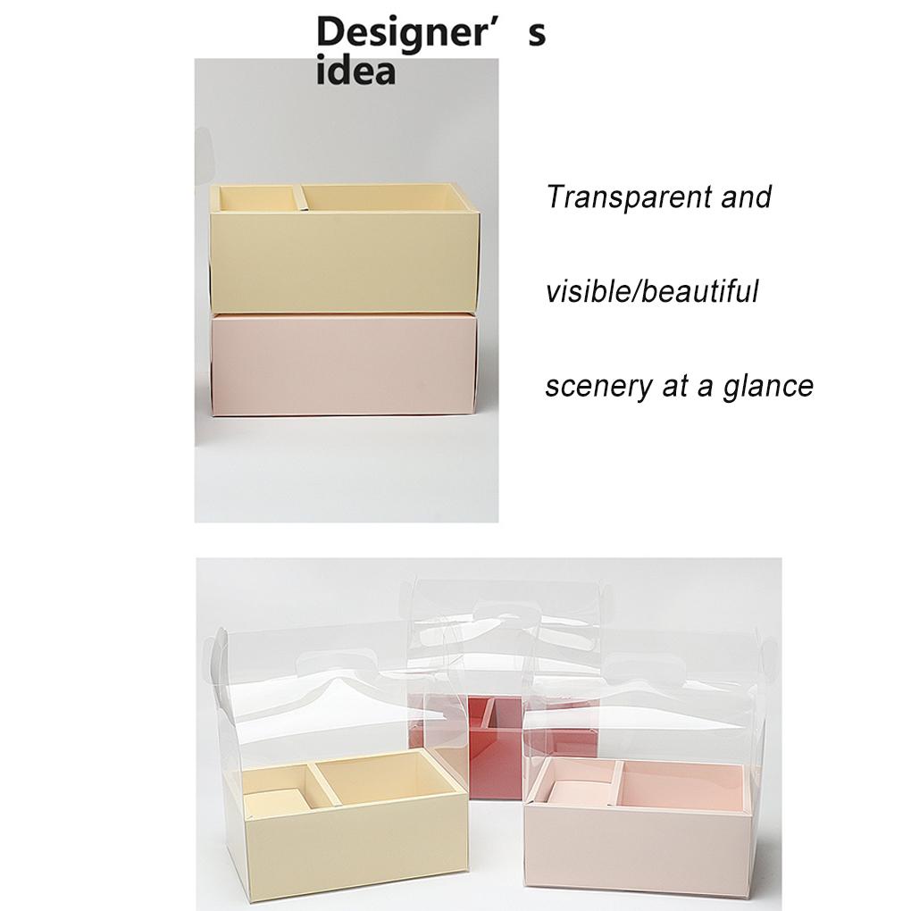 Gift Box Cake Bag with Handle Flower Storage Boxes Decor Party Favor Decorative Engagement Proposal Celebration Ceremony