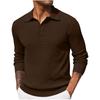 Men's Pullover Collar Knitted Jumper Classic Button Jumper Casual  Long Sleeve Shirt