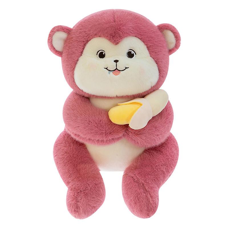 Banana Pink Monkey Plush Toys Adorable Cartoon Birthdays Gifts Cuddly Dolls