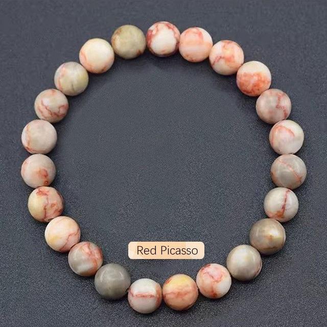 Festive Gifts Assorted Natural Stone Beaded Bracelet Set Crystal Fashion Jewelry For Men And Women Daily Wear Simple Versatile Accessory
