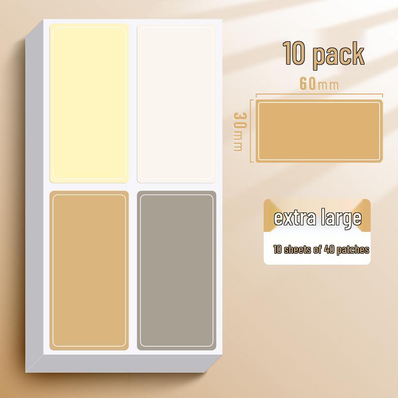 Cute Waterproof Self-Adhesive Color Label Stickers - Writable for Office and Price Marking Tasks
