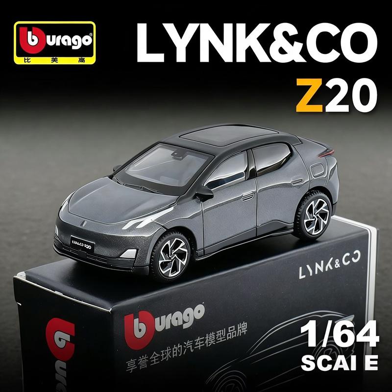 

Bburago 1:64 LYNK&CO 02 Z20 SUV Alloy Car Model Diecast Metal New Energy Vehicles Car Model Simulation Collection Kids Toys Gift сірий колір