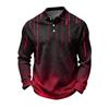 Men's Quick-Dry Mesh Long Sleeve Golf Shirt with Halloween Print for Casual Wear
