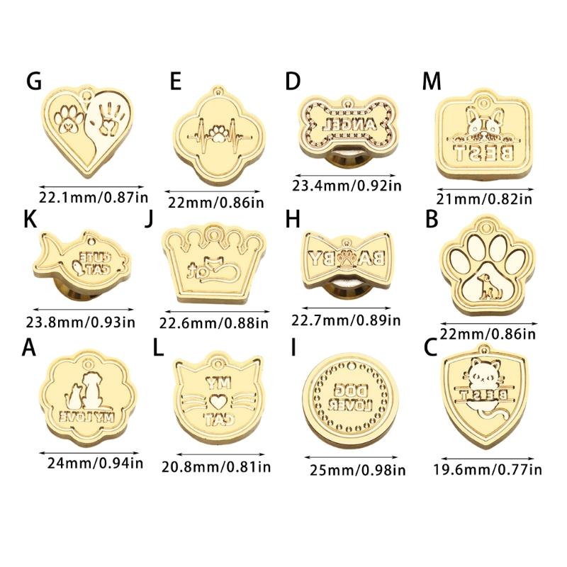 Cats Sealing Wax Stamp Pets Series Wax Seal Stamp Brass Head Dog Paws Seal Stamp for Scrapbooking Invitations Decoration
