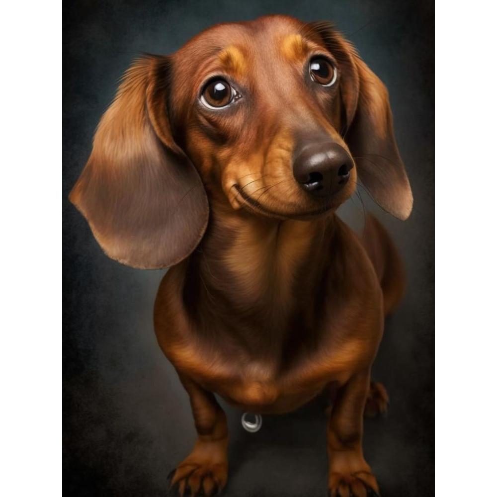 Dachshund 5D Diamond Painting Kits Cozy Cute Pet Dog Art Mosaic Portrait DIY Diamond Embroidery Room Christmas Home Decor Craft