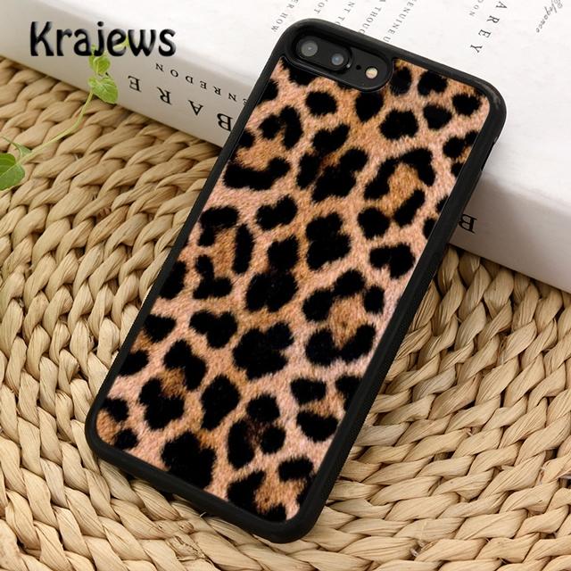 Krajews Leopard Djurtryck Telefonskal Fodral För iPhone 14 5 SE 6s 7 8 plus XR XS 11 12 13 pro max Samsung Galaxy S21 S22ultra