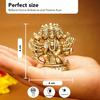 100% Pure Brass Panchmukhi Hanuman Ji Idol, Bala Ji Hanuman Murti, Gold - 6 Cm