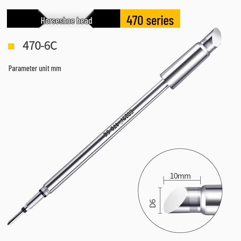 C470 Universal 500W Soldering Iron with High-Quality Heating Core, Blade & Horseshoe Tips for Large Solder Joints