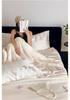Silky Smooth 60s Lyocell Tencel Embroidered Bedding Set - Machine Washable Duvet Cover and Bed Sheet