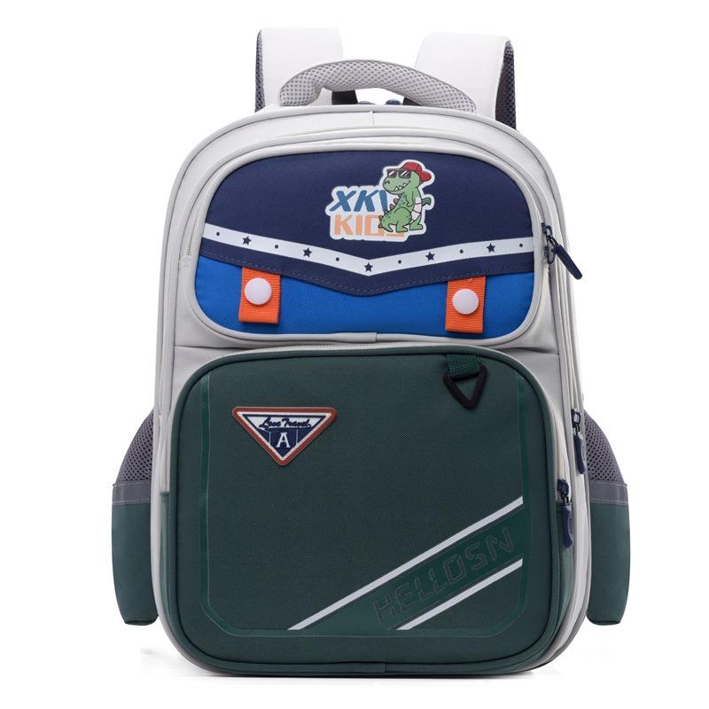 New primary school schoolbag multi-layer large capacity 1-3 children's backpack girls color matching boys burden reduction shoulders