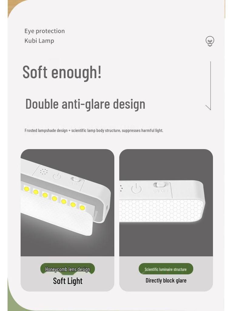 Smart Rechargeable LED Desk Lamp with Eye Protection and Magnetic Base for Students