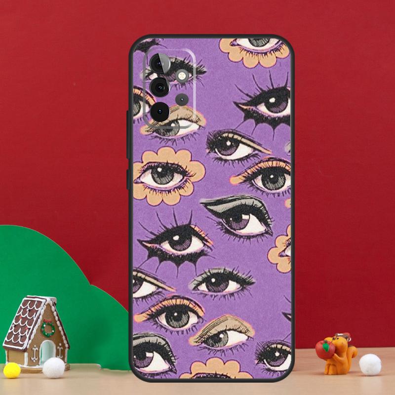 Eye Illustration Case For Samsung Galaxy A36 A56 A06 A13 A53 A32 A12 A22 A52 A35 A17 A16 A55 A15 A54 A34 A14