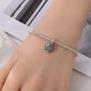 Original Charms Copper Holding Heart Pendant Hand Beads Fit Bracelet Women Jewelry Making Diy Gift