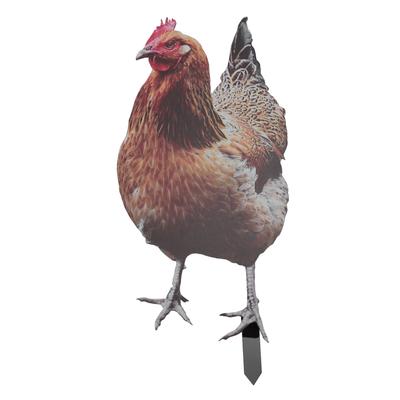 Henne Pfahl 3D Simulation Acryl Stabile Spiegelnde Henne Dekorativer Bodenstecker für Garten Rasen Hof