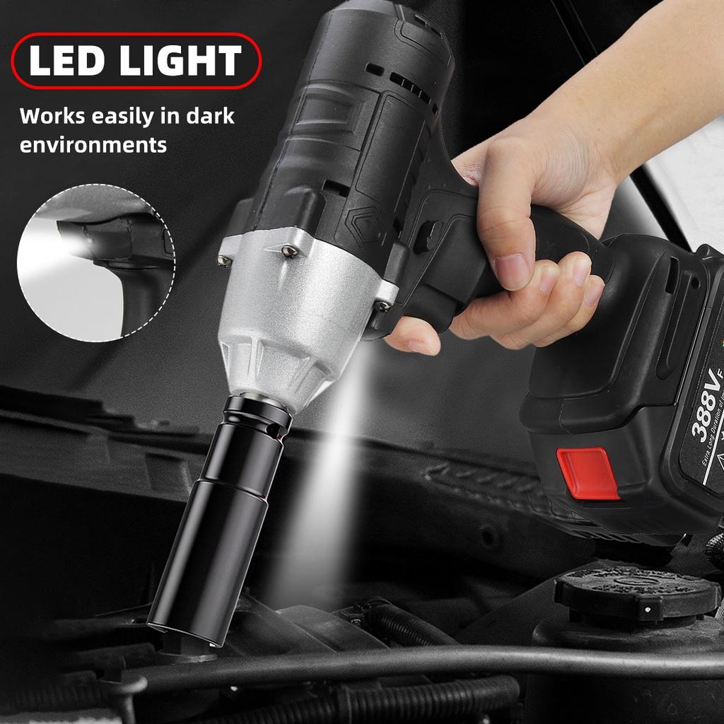 580N.M Akku-Schlagschrauber 388VF Elektro-Schraubenschlüssel Bohrmaschine Werkzeug Pistolen 1/2Zoll' Aufnahme Wiederaufladbar Neu