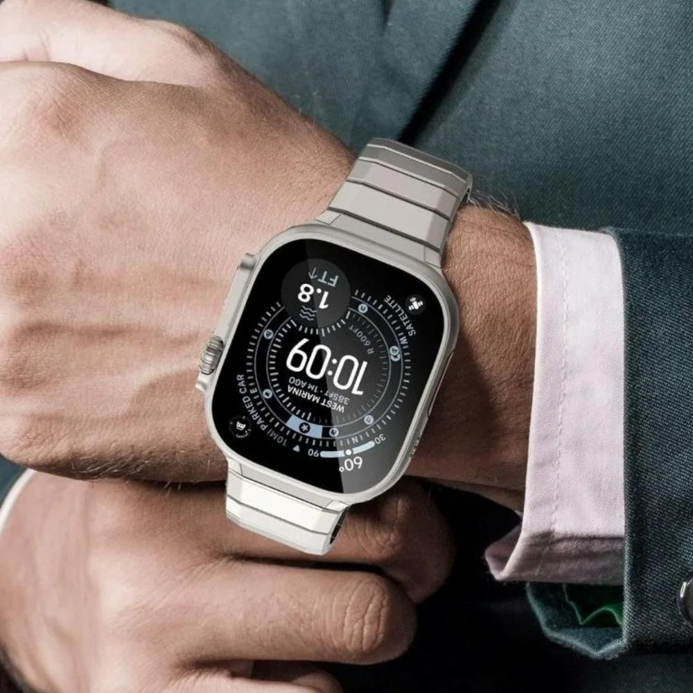 Luxury Metal Band For Apple Watch Ultra 3 49mm Business Stainless Steel Strap for Iwatch Series 11 10 9 8 7 6 5 4 SE3 42mm 44mm 45mm 46mm