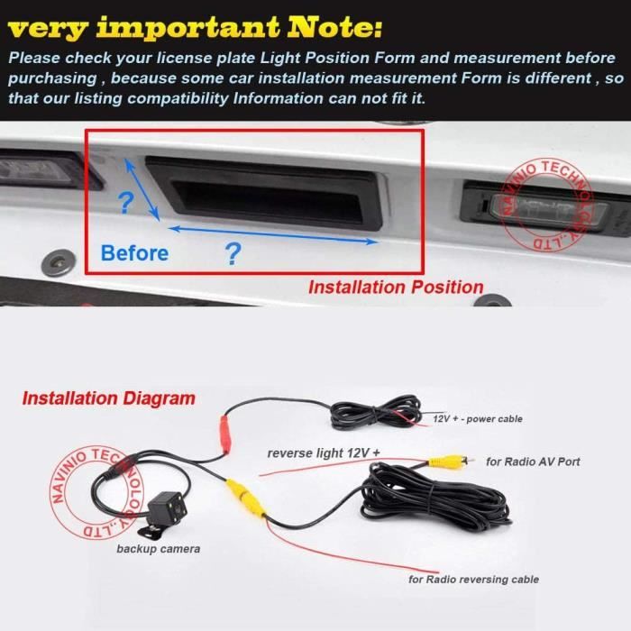 Caméra de recul pour vw golf plusjetta iiitouranpassat